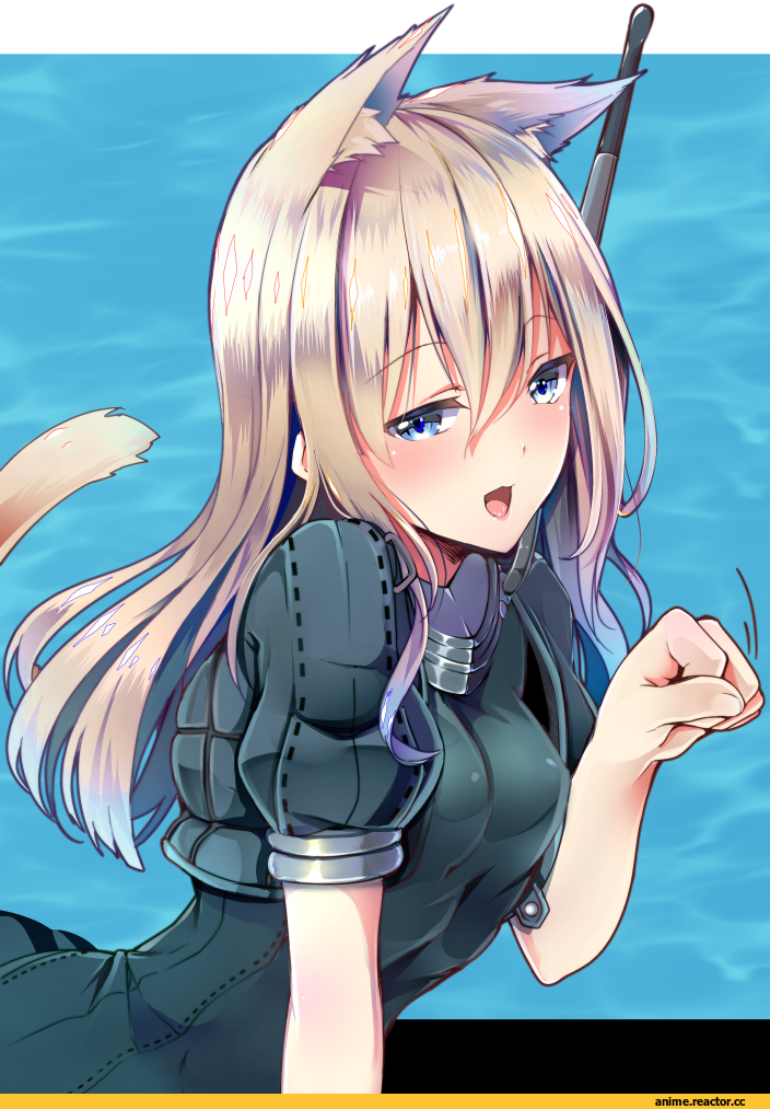 suishin tenra, U-511 (Kantai Collection), Kantai Collection, neko, Animal Ears, Anime