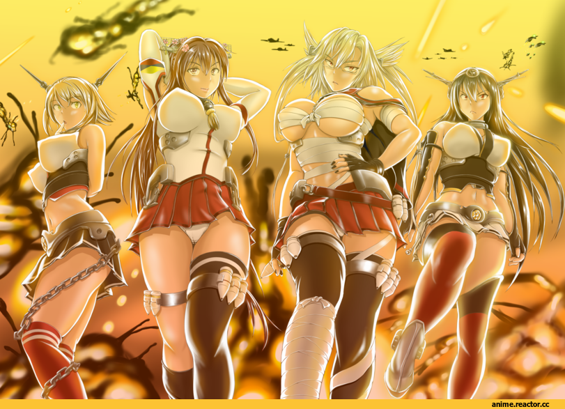 Nagato (Kantai Collection), Kantai Collection, Musashi (Kantai Collection), Yamato (Kantai Collection), Mutsu, hiyama izumi (wttdh), Anime Ero Pantsu, Anime Ero, Anime