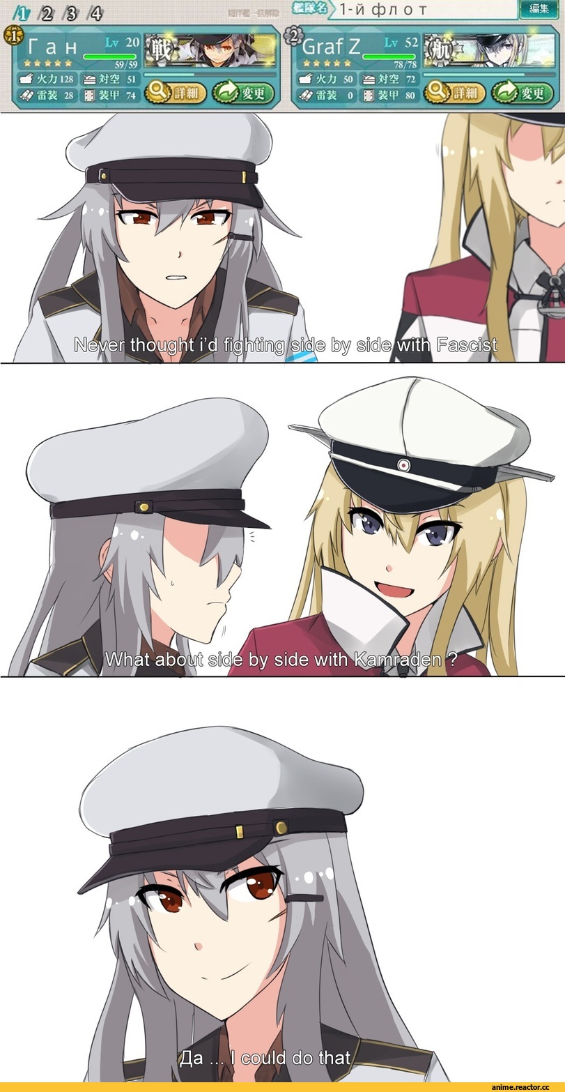 Kantai Collection, Gangut (Kantai Collection), graf zeppelin (kantai collection), cyka, Anime