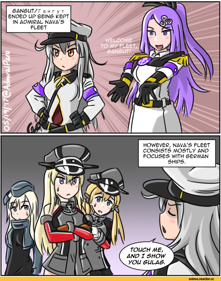 Kantai Collection, admiral paru, Prinz Eugen (Kantai Collection), U-511 (Kantai Collection), Gangut (Kantai Collection), Bismarck (Kantai Collection), Female Admiral (Kantai Collection), Anime