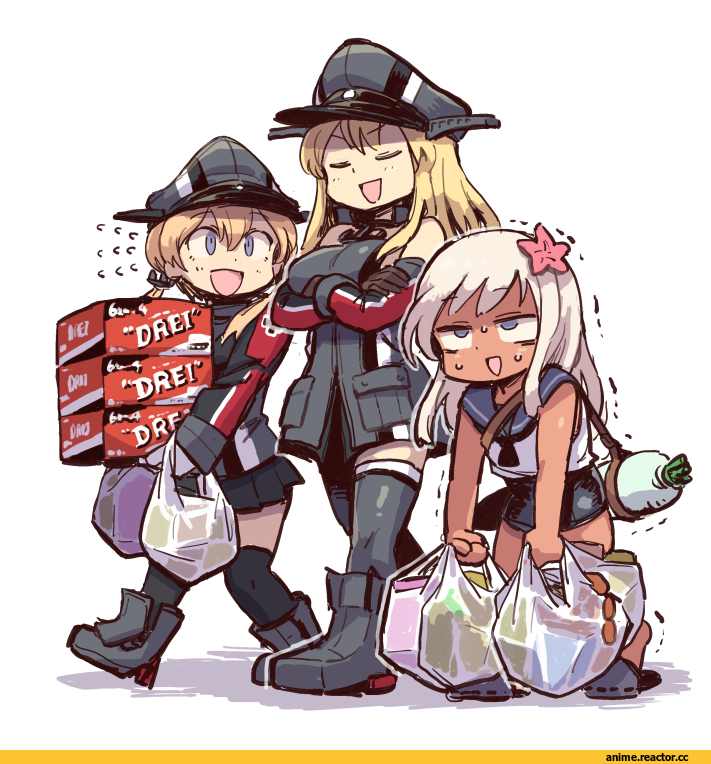 mizuno (okn66), Kantai Collection, Prinz Eugen (Kantai Collection), Bismarck (Kantai Collection), Ro-500 (Kantai Collection), graf zeppelin (kantai collection), Z1 Leberecht Maass (Kantai Collection), Z3 Max Schultz (Kantai Collection), Anime