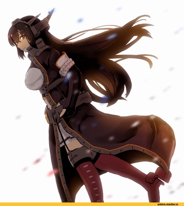 Nagato (Kantai Collection), Kantai Collection, tanaka kusao, Anime Art, Large Breasts (Anime), Anime