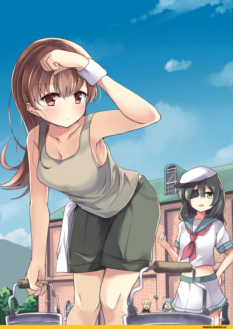 Kiso, Kantai Collection, Ooi (Kantai Collection), Kiyoshimo (Kantai Collection), Satsuki (Kantai Collection), soramuko, Anime