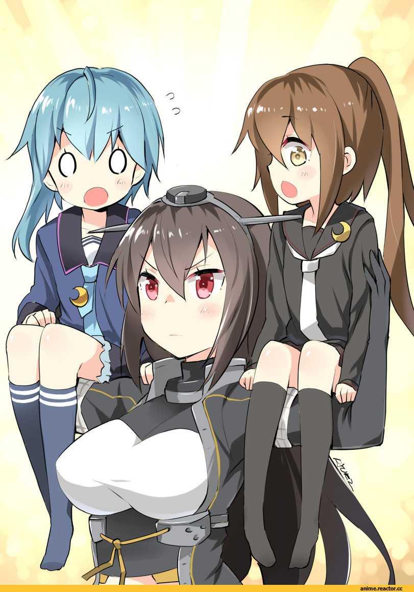 ryuki (ryukisukune), Kantai Collection, Nagato (Kantai Collection), fumizuki (kantai collection), minazuki (kantai collection), Anime