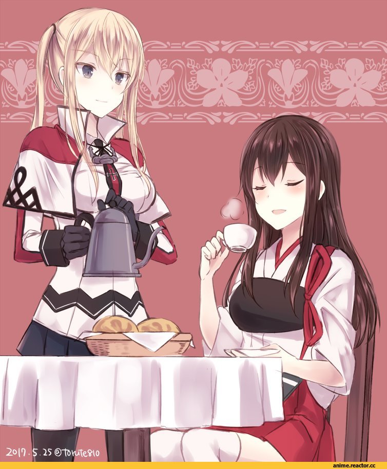 Graf Zeppelin, Kantai Collection, Akagi, Kabocha Torute, Anime Art, Anime