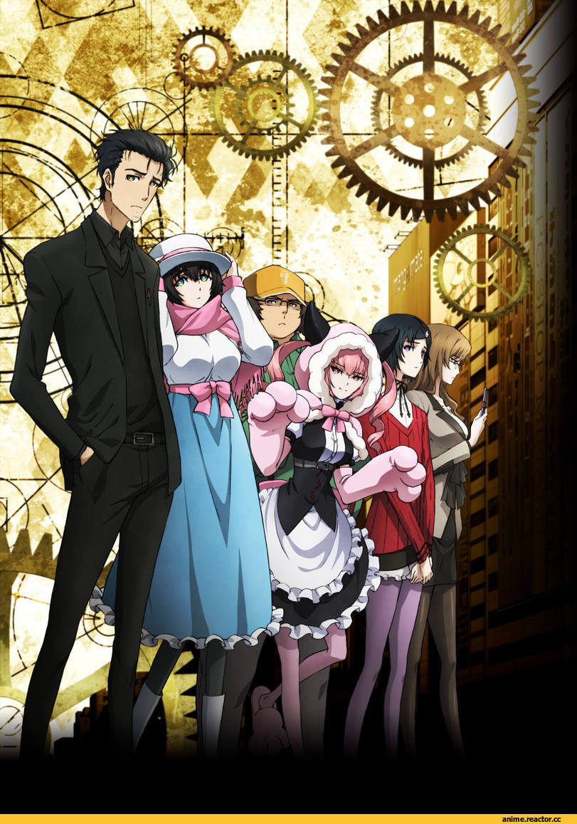 Steins Gate, Faris Nyannyan, Hashida Itaru, Okabe Rintarou, Shiina Mayuri, Urushibara Ruka, Megane, Maid, Anime
