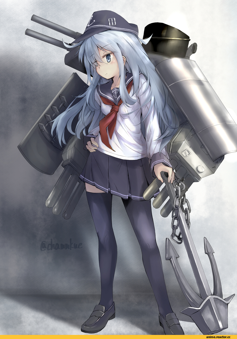 chamu (chammkue), Kantai Collection, Anime Art, Hibiki (Kantai Collection), Anime