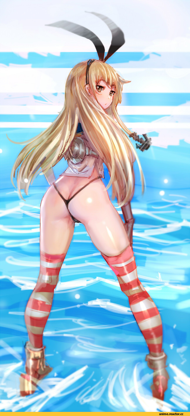 BOW (BHP), Anime Art, shimakaze (kantai collection), Kantai Collection, oshiri, Anime Ero, Anime Ero Swim, Anime