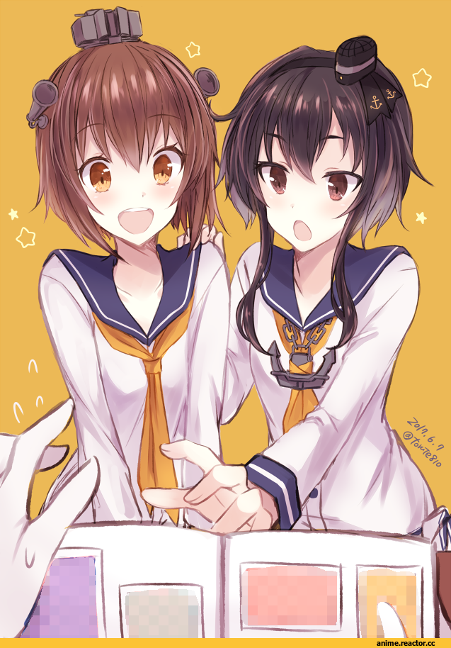 tokitsukaze, Kantai Collection, Yukikaze, Kabocha Torute, Anime Art, Anime