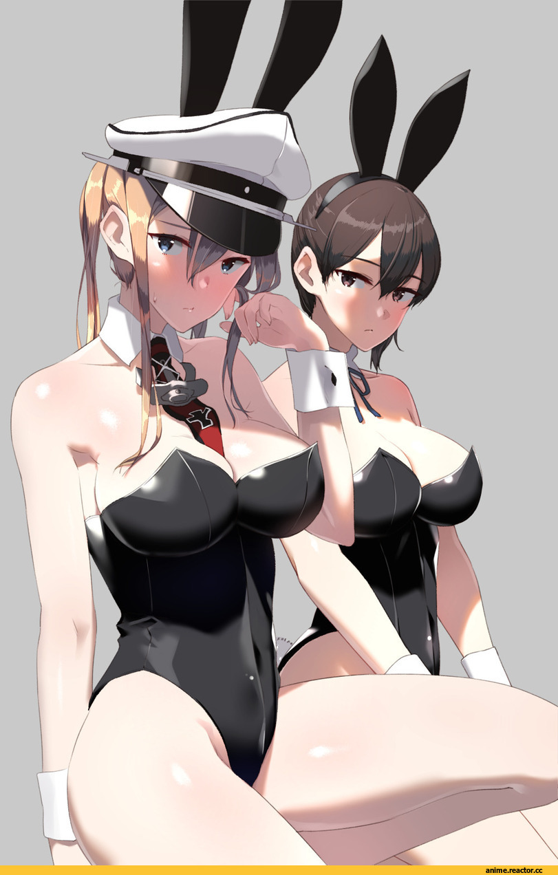 Graf Zeppelin, Kantai Collection, Kaga (Kantai Collection), Bunnysuit, eight tohyama, Anime