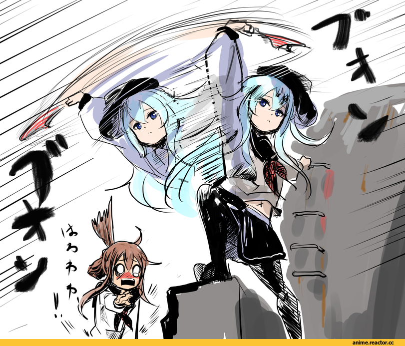 Kantai Collection, Hibiki (Kantai Collection), Inazuma (Kantai Collection), bakabakasii, Anime Sketch, Anime