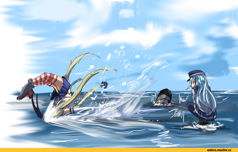 Kantai Collection, Hibiki (Kantai Collection), Shimakaze, Admiral (Kantai Collection), bakabakasii, Anime