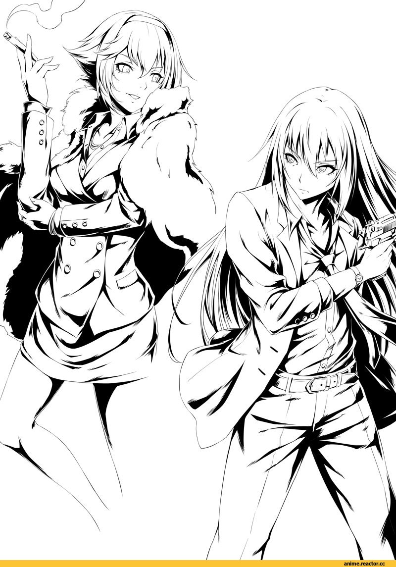 Nagato (Kantai Collection), Kantai Collection, Mutsu, Sakiyamama, Anime Art, Monochrome (Anime), Anime