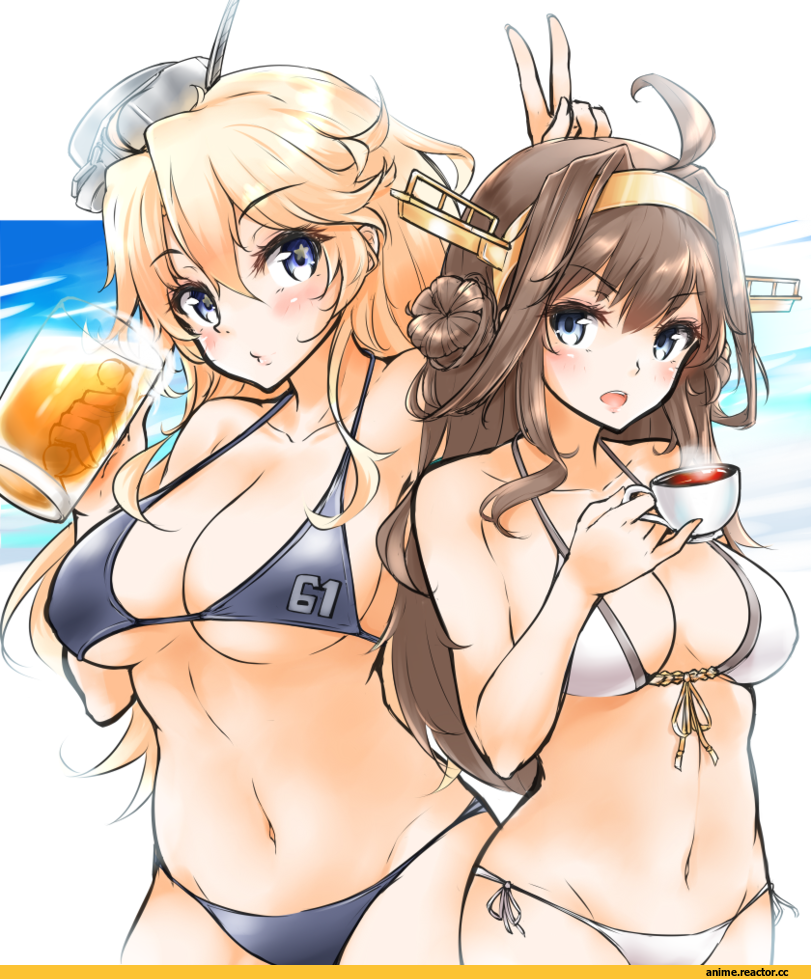 geckolion, Iowa (Kantai Collection), Kantai Collection, Kongou (Kantai Collection), Anime Ero Swim, Anime Ero, Anime