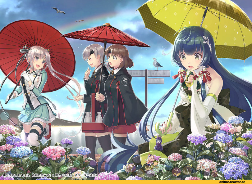 nacht, Kantai Collection, Akitsushima (Kantai Collection), Chitose (Kantai Collection), Chiyoda (Kantai Collection), Mizuho (Kantai Collection), Anime