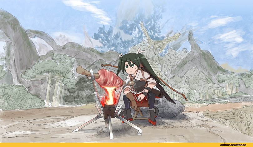 Kantai Collection, Monster Hunter, Игры, Zuikaku (Kantai Collection), crossover, Anime