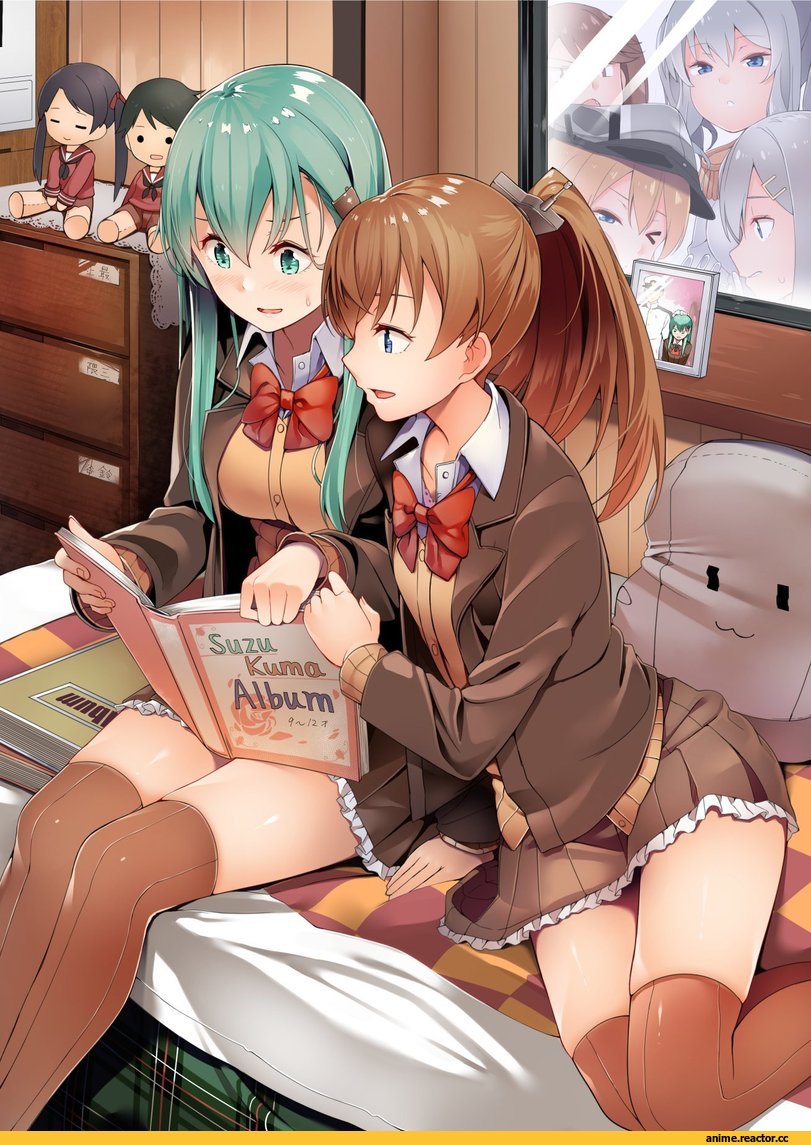 Anime Art, Admiral (Kantai Collection), Hamakaze (Kantai Collection), Kashima (Kantai Collection), Kumano (Kantai Collection), Mikuma (Kantai Collection), Mogami (Kantai Collection), Prinz Eugen (Kantai Collection), rensouhou-chan, Suzuya (Kantai Collection), Anime, Kantai Collection, byte (allbyte)