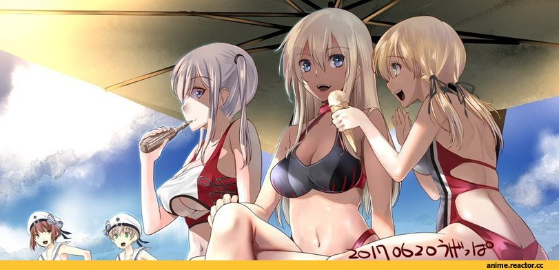 ugeppa, Anime Ero, Anime Ero Swim, Bismarck (Kantai Collection), Kantai Collection, graf zeppelin (kantai collection), Prinz Eugen (Kantai Collection), Z1 Leberecht Maass (Kantai Collection), Z3 Max Schultz (Kantai Collection), Anime