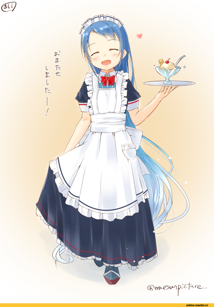 Kantai Collection, Samidare, mae (maesanpicture), Maid, Anime