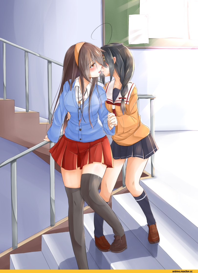 Haruna (Kantai Collection), Kantai Collection, Shigure (Kantai Collection), namikawa kuroha, Коллекция лесбиянок, Anime