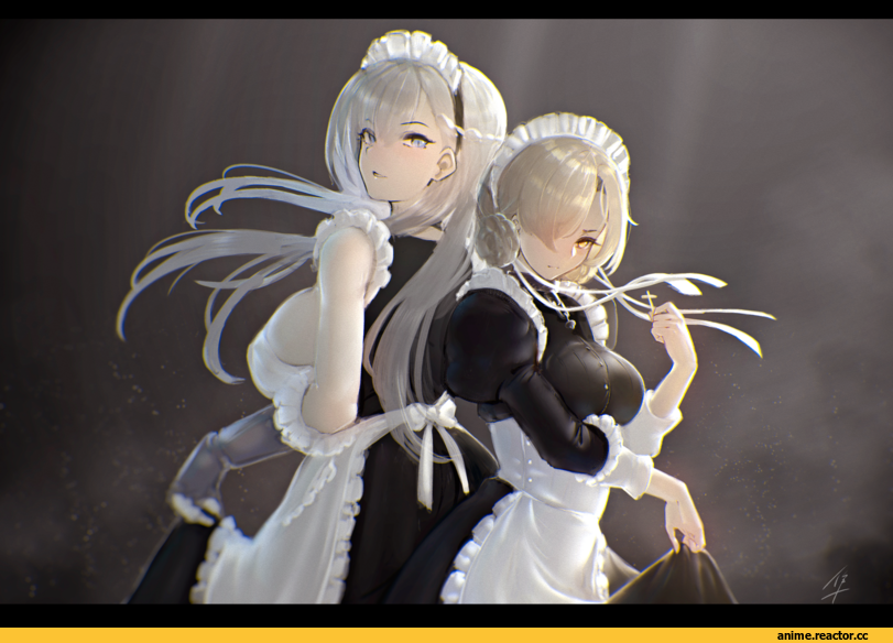 Hayabusa, Anime Art, Belfast (Azur Lane), Azur Lane, Sheffield (Azur Lane), Maid, Anime