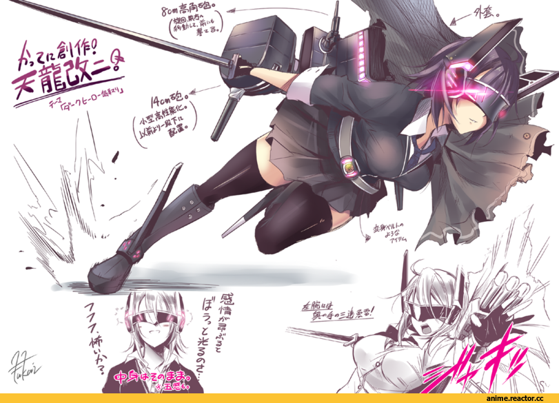 Fukai Ryousuke, Anime Art, Tenryuu, Kantai Collection, Anime