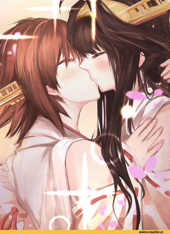 Коллекция лесбиянок, antiqq, Hiei, Kantai Collection, Kongou (Kantai Collection), Shoujo Ai, Anime
