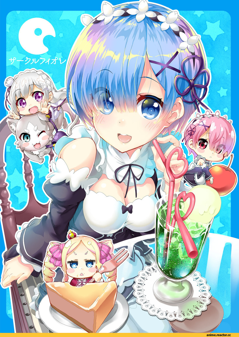 ekakibito, Re Zero Kara Hajimeru Isekai Seikatsu, Beatrice (Re Zero), Emilia (re zero), Pack (re zero), ram (rezero), Rem (re zero), Anime
