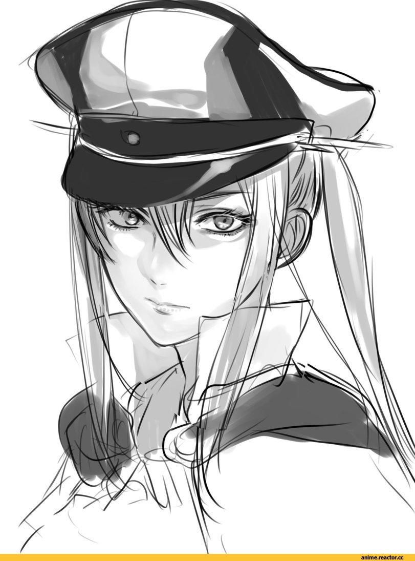 Graf Zeppelin, Kantai Collection, Anime Sketch, hoshino (cona), Monochrome (Anime), Anime