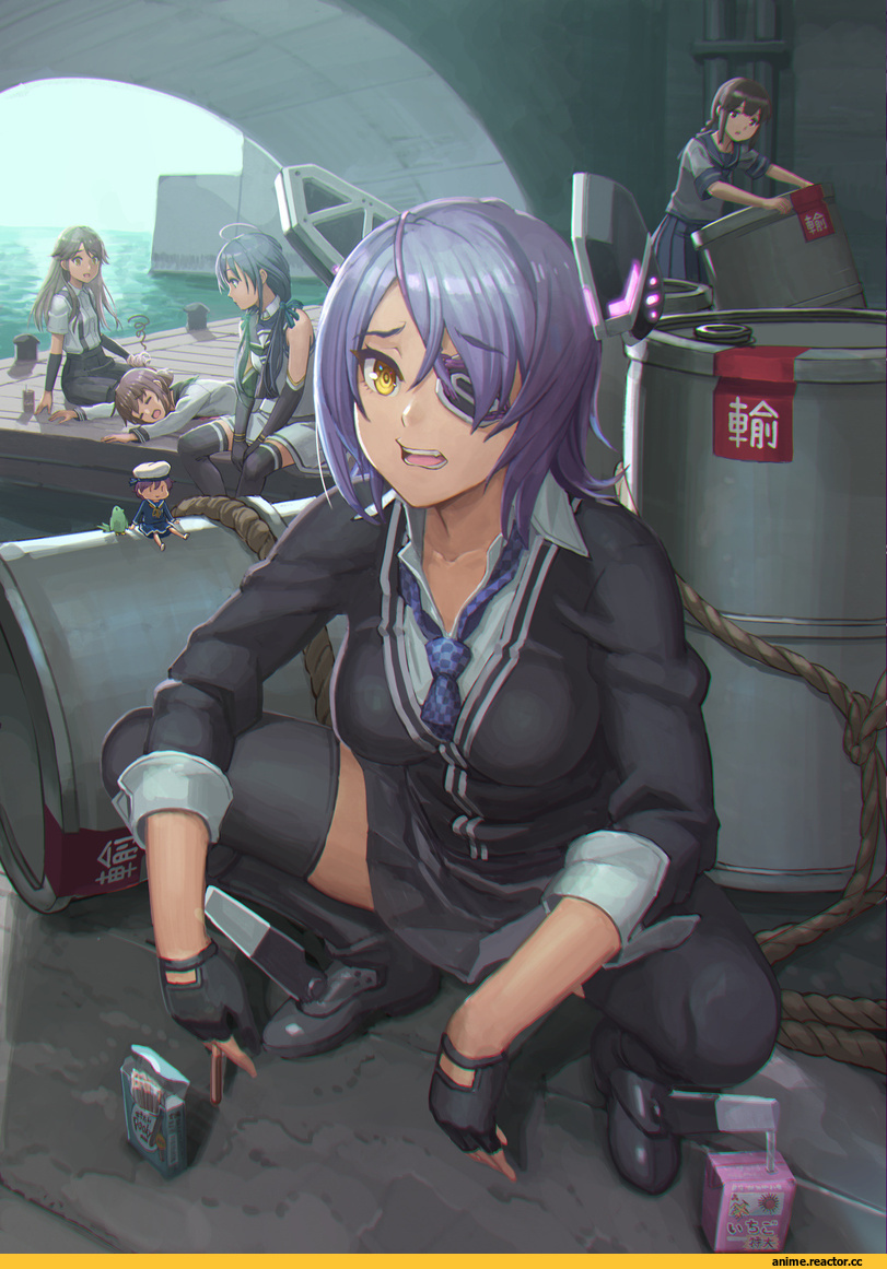 Arashio (Kantai Collection), Kantai Collection, Fairy (Kantai Collection), Inazuma (Kantai Collection), Suzukaze (Kantai Collection), Tenryuu, uranami (kantai collection), tan taka, Anime Art, Anime