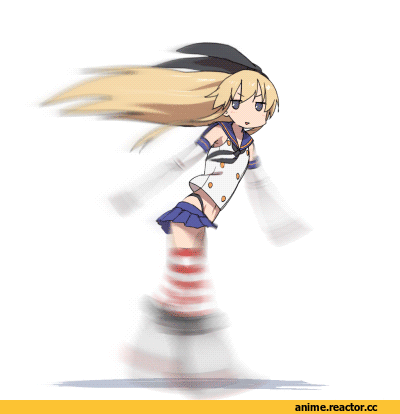 Kantai Collection, Shimakaze, ikezawa shin, Anime Гифки, Anime