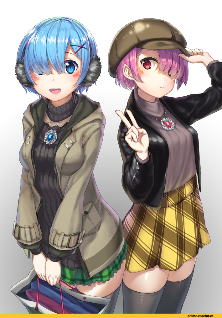 Re Zero Kara Hajimeru Isekai Seikatsu, Rem (re zero), Ram (Re Zero), kamome yuu, Anime