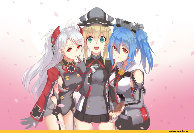 qijiang dayou, Anime Art, crossover, Prinz Eugen (bilan hangxian), Bilan Hangxian, Prinz Eugen (Kantai Collection), Kantai Collection, prinz eugen (Warship Girls R), Warship Girls R, Anime