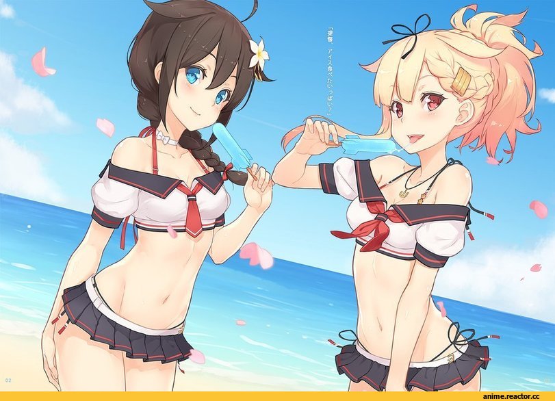 Shigure (Kantai Collection), Kantai Collection, yuudachi (kantai collection), dan (kumadan), Anime