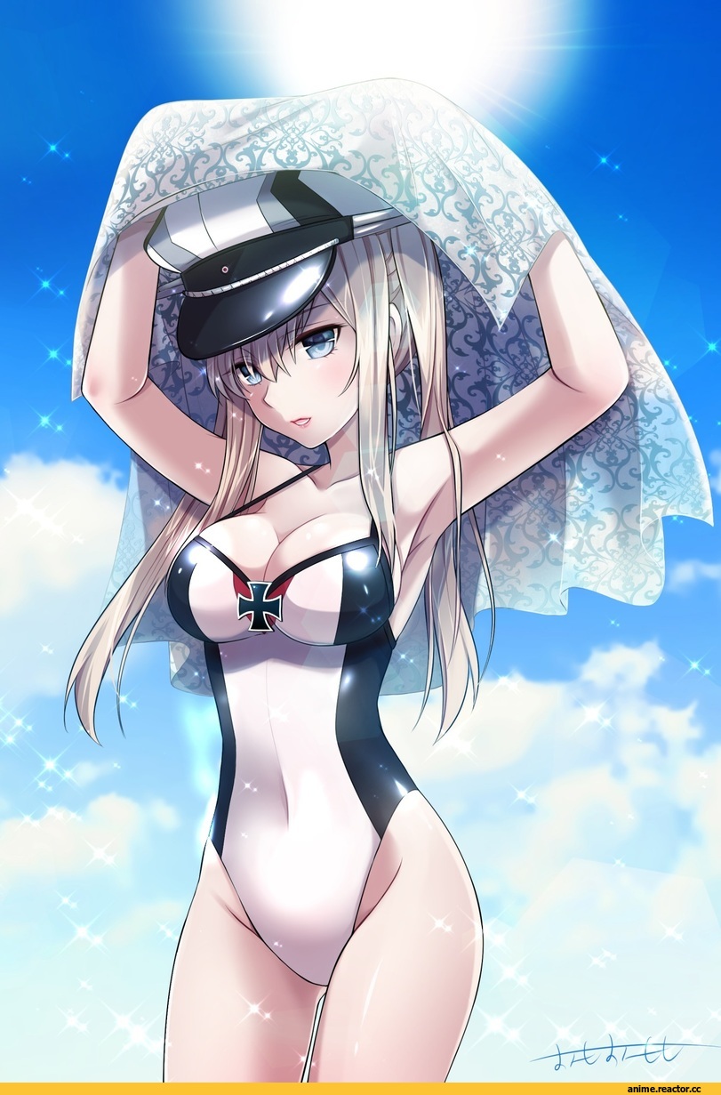 Anime Art, Anime Ero Swim, Anime Ero, Graf Zeppelin, Kantai Collection, omoomomo, Anime
