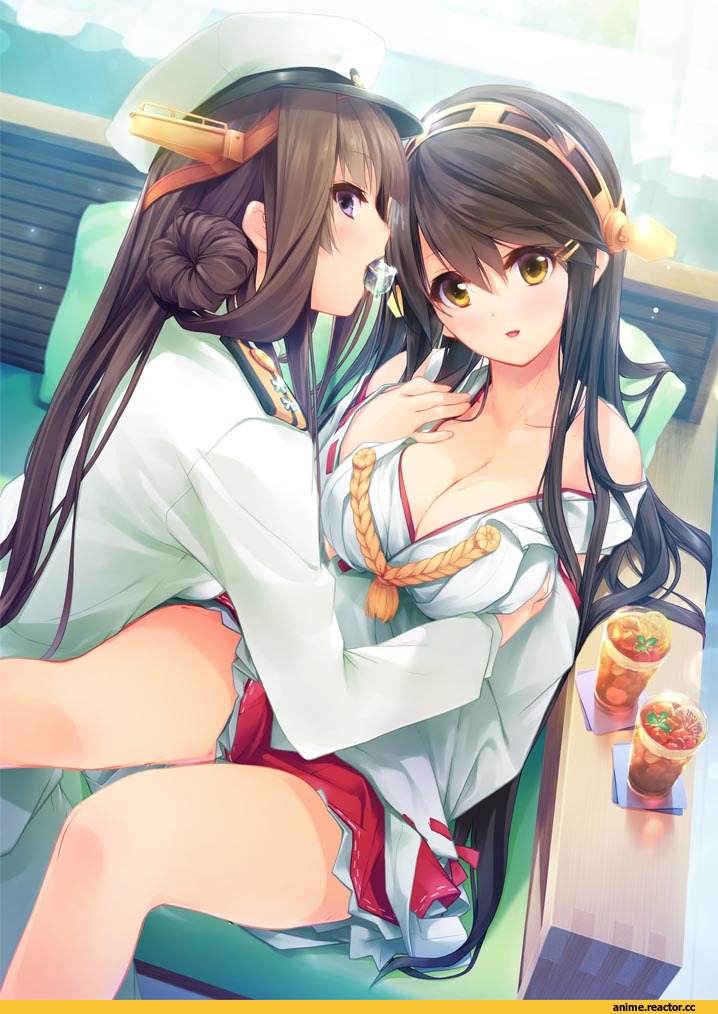 Anime Art, Haruna (Kantai Collection), Kantai Collection, Kongou (Kantai Collection), ichikawa noa, Anime