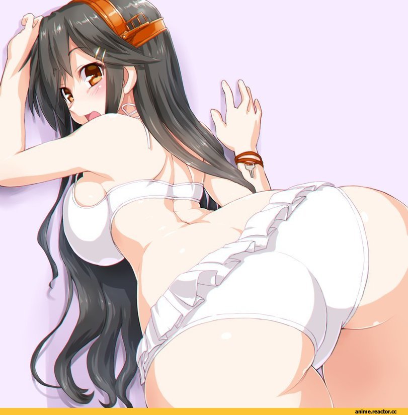 Haruna (Kantai Collection), Kantai Collection, dd (ijigendd), Anime Art, oshiri, Anime Ero, Anime Ero Swim, Anime