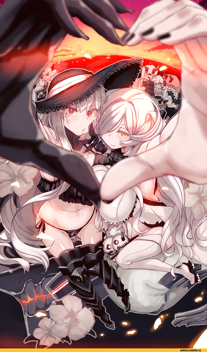 shimetta seiya, Anime Ero Swim, Anime Ero, aircraft carrier summer oni, french battleship hime, heavy cruiser summer hime, Seaport Summer Hime, Kantai Collection, supply depot summer hime, Anime
