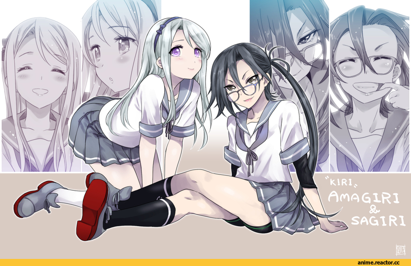 Kantai Collection, amagiri (kantai collection), sagiri (kantai collection), sumeragi hamao, Anime