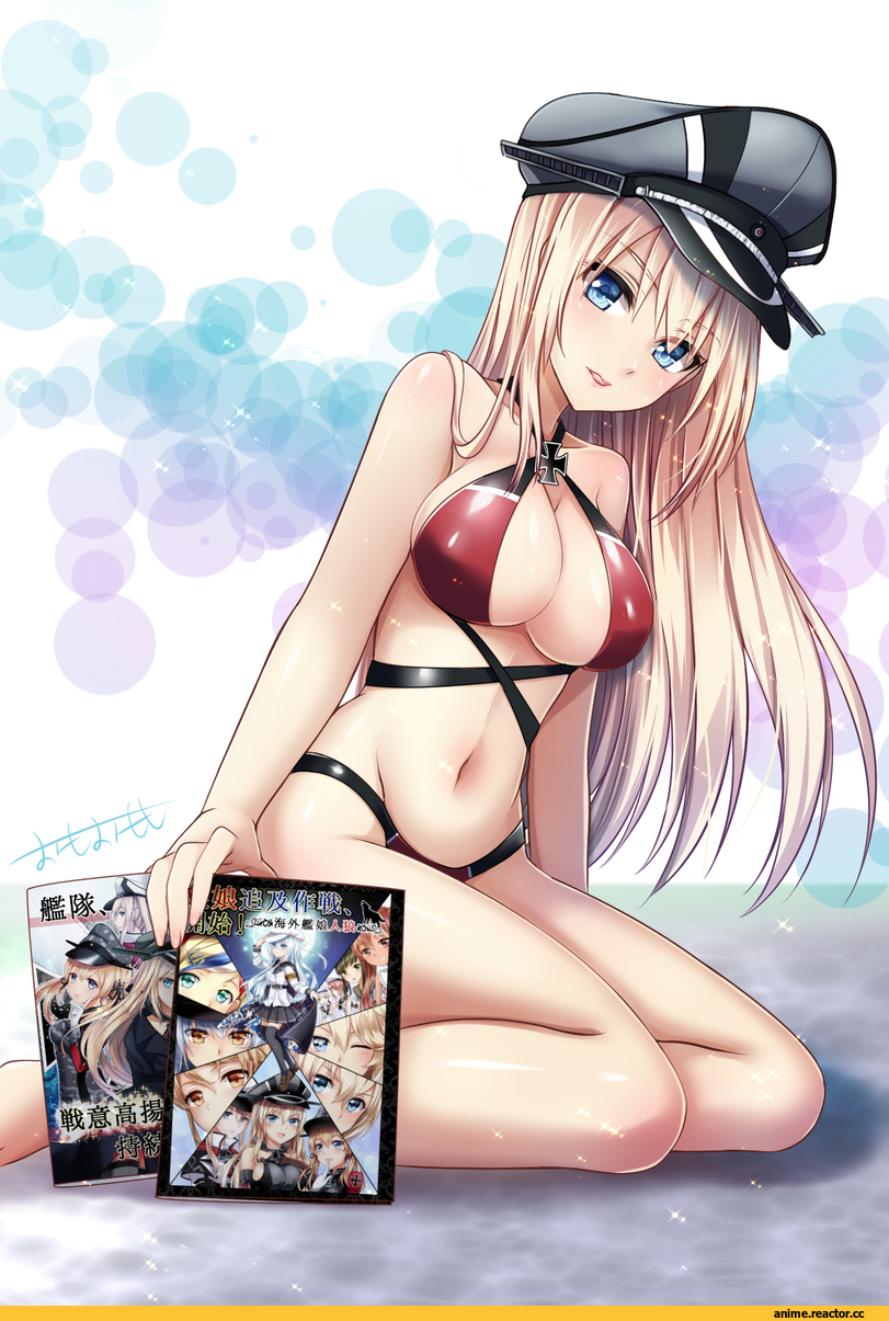 omoomomo, Anime Art, Bismarck (Kantai Collection), Kantai Collection, Anime Ero Swim, Anime Ero, Anime