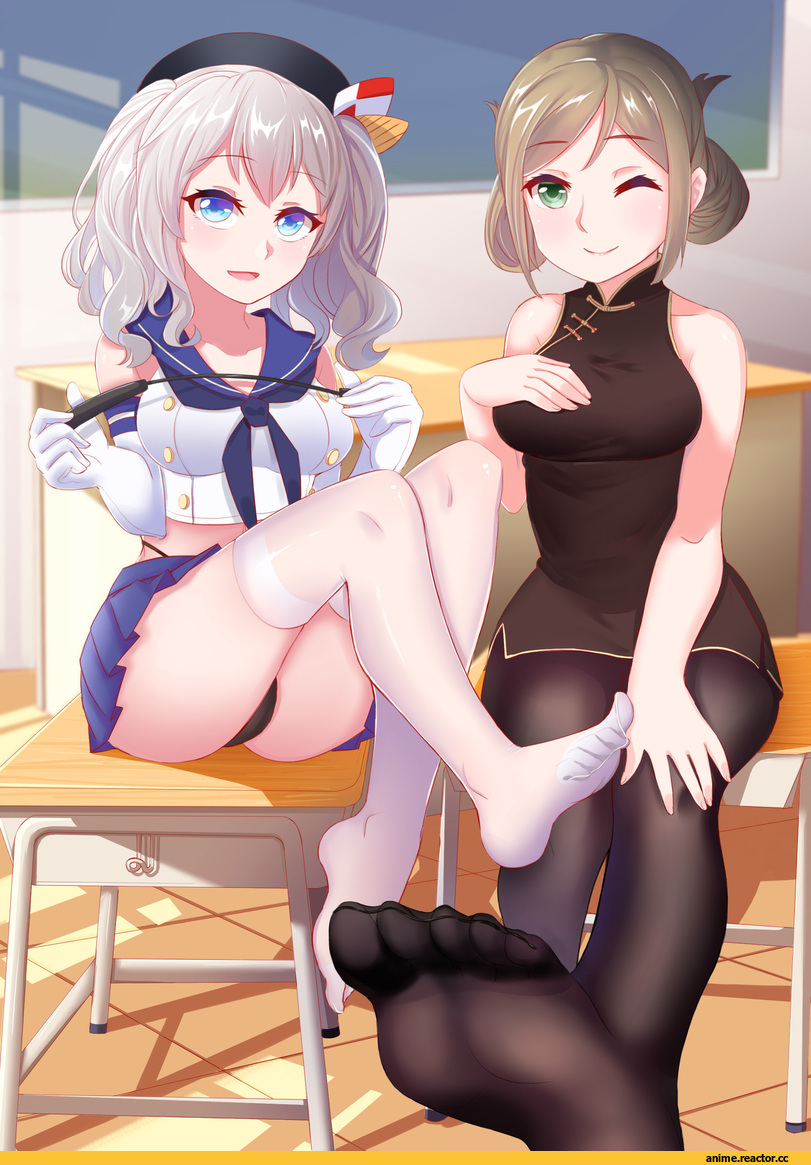 Kantai Collection, Kashima (Kantai Collection), Katori (Kantai Collection), cang se ye hua, Adult pantsu, Anime Ero, Anime Feet, crossdress, Anime