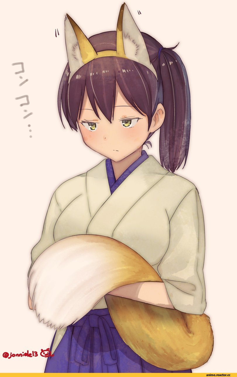 Kantai Collection, Kaga (Kantai Collection), masukuza j, Animal Ears, Anime