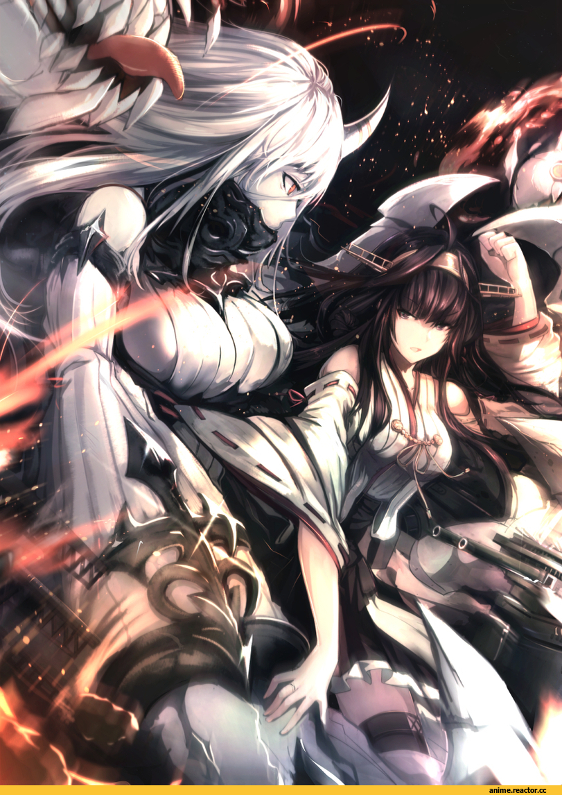 antiqq, Kongou (Kantai Collection), Kantai Collection, Seaport Hime, Anime