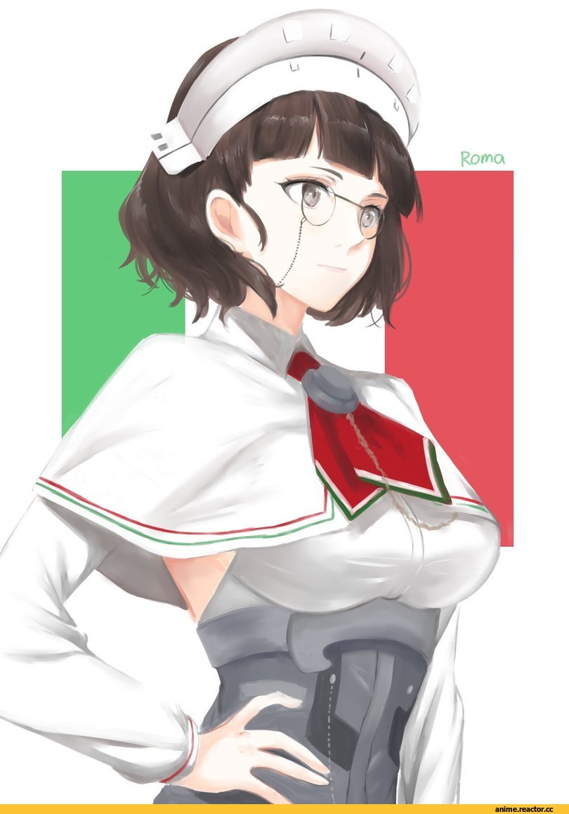 Roma (Kantai Collection), Kantai Collection, morinaga (harumori), Anime Art, Megane, Anime