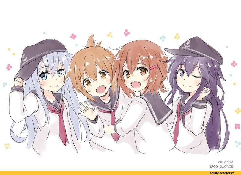 akatsuki (kantai collection), Kantai Collection, Hibiki (Kantai Collection), ikazuchi (kantai collection), Inazuma (Kantai Collection), Colis (Regunm772), Anime