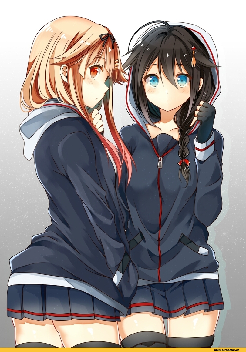 Yuudachi, Kantai Collection, Shigure (Kantai Collection), refer, Anime Art, Anime