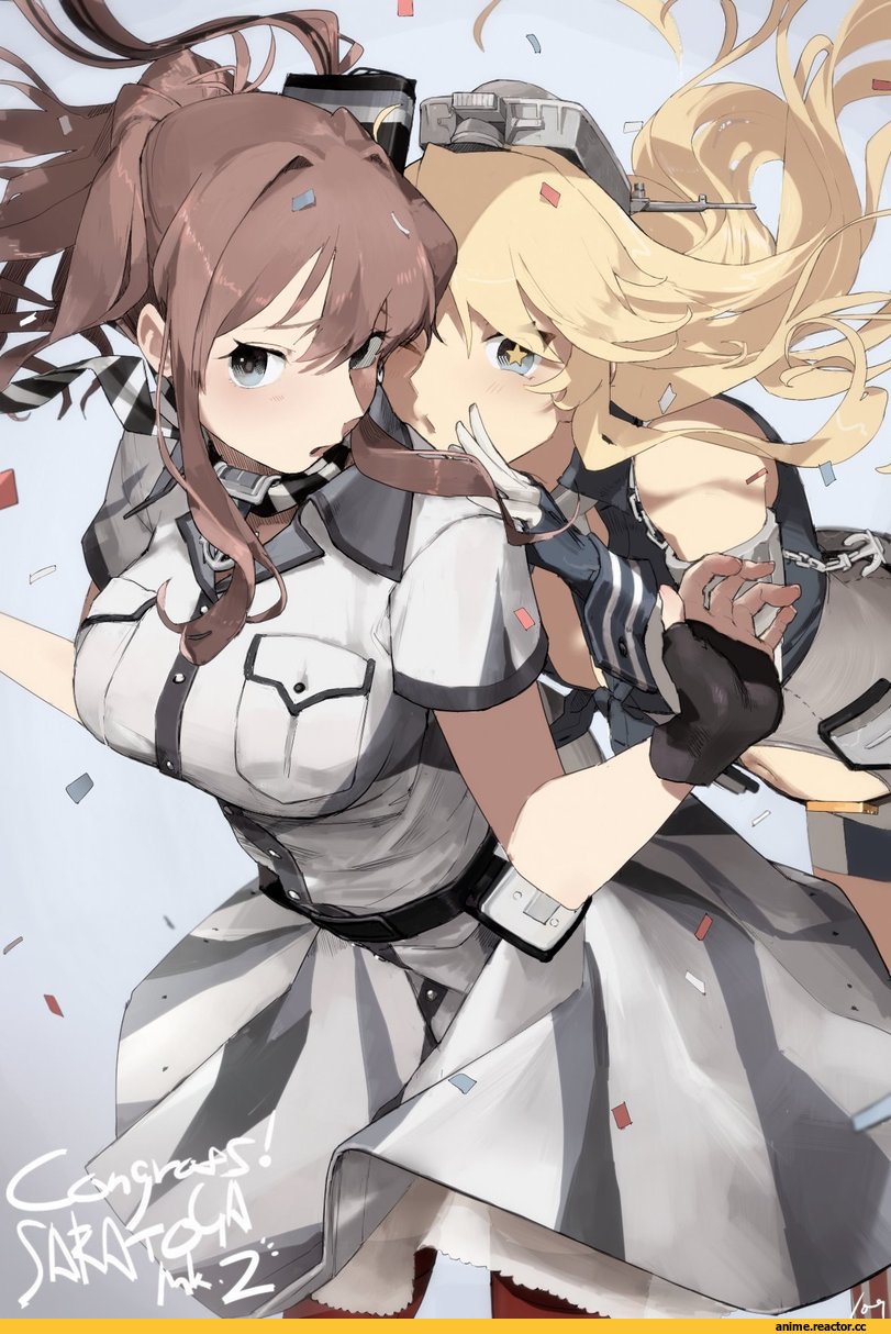 hageshii nakano, Iowa (Kantai Collection), Kantai Collection, Saratoga (Kantai Collection), Anime