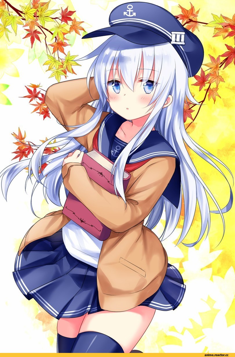 motohara moka, Hibiki (Kantai Collection), Kantai Collection, Megane, Anime Art, Anime