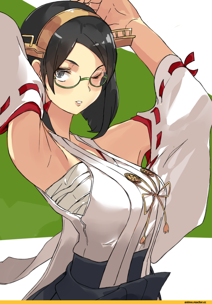 Kirishima (Kantai Collection), Kantai Collection, burai yuuki, Anime Art, Megane, Anime