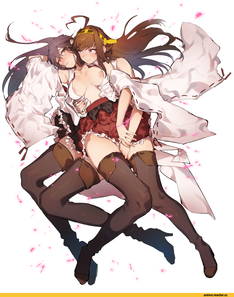 Haruna (Kantai Collection), Kantai Collection, Kongou (Kantai Collection), gyarin, Anime Ero Oppai, Anime Ero, Anime Ero Yuri, Anime